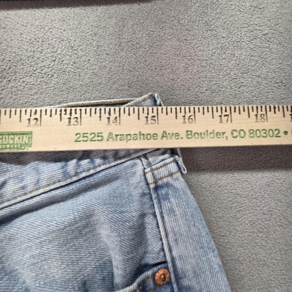 VTG Levis 501 Jeans Mens Light Wash Blue Straight Button Fly Fits 30x29
